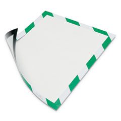 Durable® DURAFRAME Security Magnetic Sign Holder, 8.5 x 11, Green/White Frame, 2/Pack