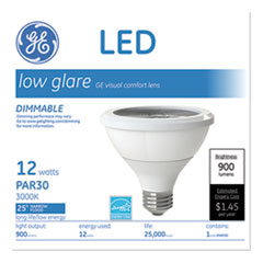 GE LED PAR30 Dimmable Warm White Flood Light Bulb, 2700K, 12 W