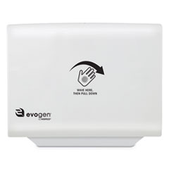 HOSPECO® Evogen No Touch Toilet Seat Cover Dispenser, 16.14" x 12" x 2", White