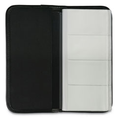 Universal® Business Card Holder, Holds 160 3.5 x 2 Cards, 4.75 x 10.13, Vinyl, Black