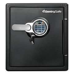 Sentry® Safe Fire-Safe with Biometric and Keypad Access, 1.23 cu ft, 16.3w x 19.3d x 17.8h, Black
