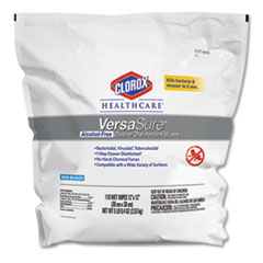 Clorox® Healthcare® VersaSure Cleaner Disinfectant Wipes, 1-Ply, 12" x 12", White, 110 Towels/Pouch