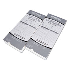 uPunch™ Time Clock Cards for uPunch HN2000/HN4000/HN4600, Two Sides, 7.5 x 3.5, 100/Pack