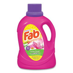 Fab® Laundry Detergent Liquid, Love Duet (Lotus and Lilac), 40 Loads, 60 oz Bottle, 6/Carton