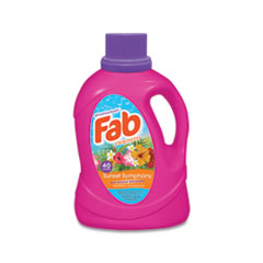Fab® Laundry Detergent Liquid, Sunset Symphony (Sun Kissed Blossoms), 40 Loads, 60 oz Bottle, 6/Carton