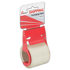 7510016758745, SKILCRAFT Shipping Packaging Tape with Dispenser, 1.5" Core, 1.88" x 22 yds, Clear