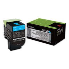 Lexmark™ 70C0XCG, 70C0XKG, 70C0XMG, 70C0XYG Extra High Yield Return Program Toner Cartridge