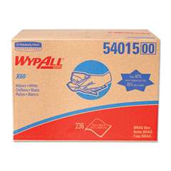 WypAll® X60 Cloths, 12.5 x 16.8, White, 252/Carton