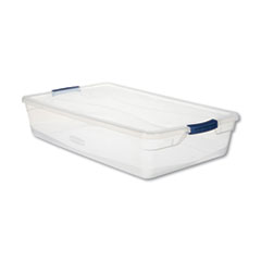 Rubbermaid® Clever Store Basic Latch-Lid Container, 41 qt, 17.75" x 29" x 6.13", Clear
