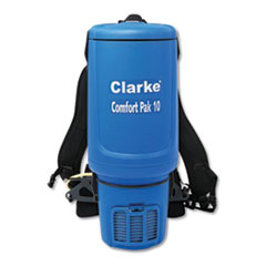 Clarke® Comfort Pak Backpack Vacuum, 10 qt Tank Capacity, Blue