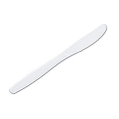 Dixie® Plastic Cutlery, Heavyweight Knives, White, 1,000/Carton