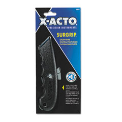 X-ACTO® SurGrip Utility Knife w/Contoured Metal Handle & Retractable Blade, Black