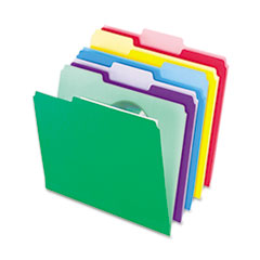 Pendaflex® File Folders with InfoPocket, 1/3 Cut Top Tab, Letter, Assorted, 30/Pack