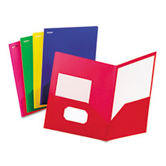 Oxford™ Fashion PolyPort Twin-Pocket Portfolio, Polypropylene, 11 x 8.5, Assorted, 25/Box