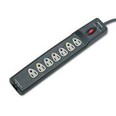 Fellowes® Power Guard Surge Protector, 7 Outlets, 12 ft Cord, 1600 Joules, Gray