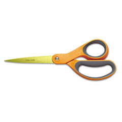 Fiskars® Premier Classic Scissors, 8" Long, Orange Straight Handle