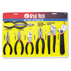 Great Neck® 8-Piece Steel Plier and Wrench Tool Set