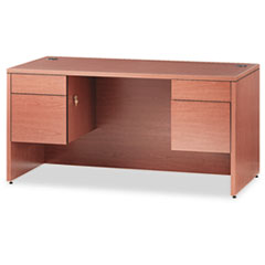 HON® 10500 Series Double Pedestal Desk, 60" x 30" x 29.5", Bourbon Cherry