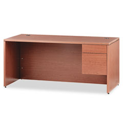 HON® 10500 Series "L" Workstation Right Pedestal Desk, 66" x 30" x 29.5", Bourbon Cherry