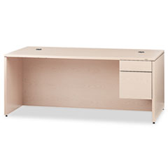 HON® 10500 Series™ "L" Workstation Single Pedestal Desk with 3/4 Height Pedestal