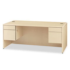 HON® 10700 Series Double Pedestal Desk with Three-Quarter Height Pedestals, 72" x 36" x 29.5", Natural Maple