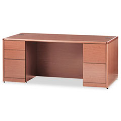 HON® 10700 Series Double Pedestal Desk with Full-Height Pedestals, 72" x 36" x 29.5", Bourbon Cherry