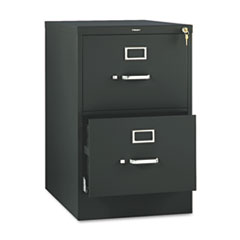 HON® 510 Series Vertical File, 2 Legal-Size File Drawers, Black, 18.25" x 25" x 29"