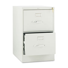 HON® 510 Series Vertical File, 2 Legal-Size File Drawers, Light Gray, 18.25" x 25" x 29"