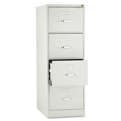 HON® 510 Series Vertical File, 4 Legal-Size File Drawers, Light Gray, 18.25" x 25" x 52"
