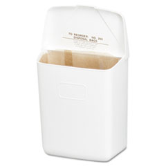 HOSPECO® Wall Mount Sanitary Napkin Receptacle-ABS, PPC Plastic, 1 gal, White