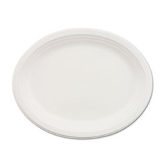 Chinet® Classic Paper Dinnerware, Oval Platter, 9.75 x 12.5, White, 500/Carton