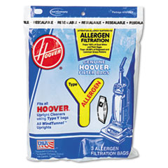Hoover® Commercial Disposable Allergen Filtration Bags For Commercial WindTunnel Vacuum, 3/Pack
