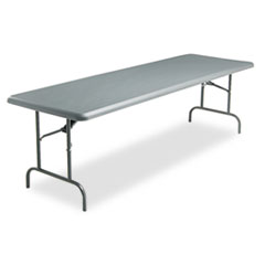 Iceberg IndestrucTable Industrial Folding Table, Rectangular, 96" x 30" x 29", Charcoal