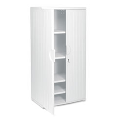 Iceberg Rough n Ready Storage Cabinet, Four-Shelf, 36w x 22d x 72h, Platinum