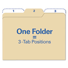 find It™ All Tab File Folders, 1/3-Cut Tabs: Assorted, Letter Size, Manila, 80/Pack