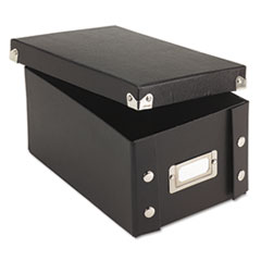 Snap-N-Store® Collapsible Index Card File Box, Holds 1,100 4 x 6 Cards, Black