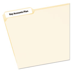 Avery® Mini-Sheets Permanent File Folder Labels, 0.66 x 3.44, White, 12/Sheet, 25 Sheets/Pack