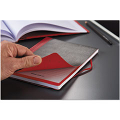 Black n' Red™ Flexible Casebound Notebooks, 1 Subject, Wide/Legal Rule, Black/Red Cover, 9.88 x 7, 72 Sheets