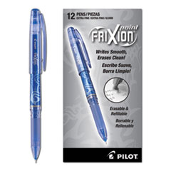 Pilot® FriXion Point Erasable Gel Pen, Stick, Extra-Fine 0.5 mm, Blue Ink, Blue Barrel
