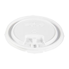 Dart® Lift Back and Lock Tab Cup Lids, Fits 10 oz to 24 oz Cups, White, 100/Sleeve, 10 Sleeves/Carton