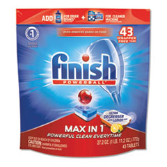 FINISH® Powerball® Max in 1® Super Charged Ultra Degreaser Dishwasher Tabs