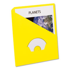 Pendaflex® Slash Pocket Project Folders, 3-Hole Punched, Straight Tab, Letter Size, Yellow, 25/Pack