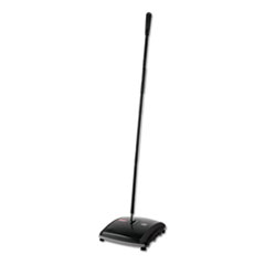 Rubbermaid® Commercial Dual Action Sweeper, 44" Steel/Plastic Handle, Black/Yellow
