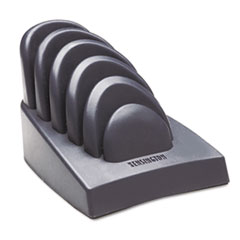 Kensington® InSight Priority Puck Five-Slot Desktop Copyholder, Plastic, Dark Blue/Gray