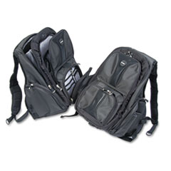 Kensington® Contour Laptop Backpack, Fits Devices Up to 17", Ballistic Nylon, 15.75 x 9 x 19.5, Black