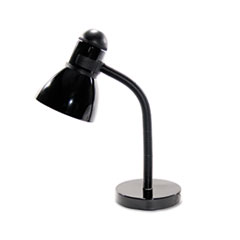 Ledu® Advanced Style Incandescent Gooseneck Desk Lamp, 5.5"w x 7.5"d x 16.5"h, Black