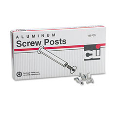 Charles Leonard® Post Binder Aluminum Screw Posts, 0.19" Diameter, 0.5" Long, 100/Box