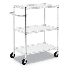 Alera® Three-Shelf Wire Cart with Liners