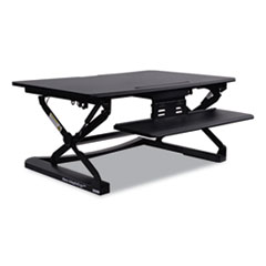 Alera® AdaptivErgo Two-Tier Sit-Stand Lifting Workstation, 35.12" x 31.1" x 5.91" to 19.69", Black