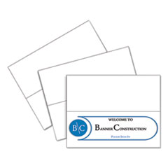 C-Line® Scored Tent Cards, 4.25 x 11, White,1 Card/Sheet, 50 Sheets/Box
